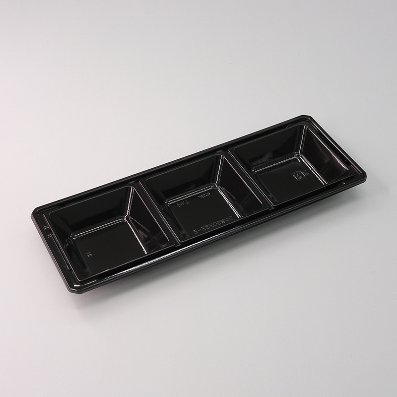 アクタ オードブル容器 D-Style ワン折 底 90×33-3 一体型 ブラック 25枚/束（ご注文単位16束）【直送品】