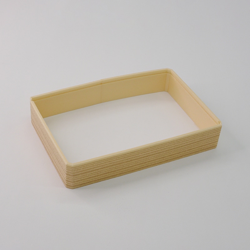 アクタ 弁当容器 ワン折 縁 1合半 重 (35) 杉 50枚/束（ご注文単位8束）【直送品】