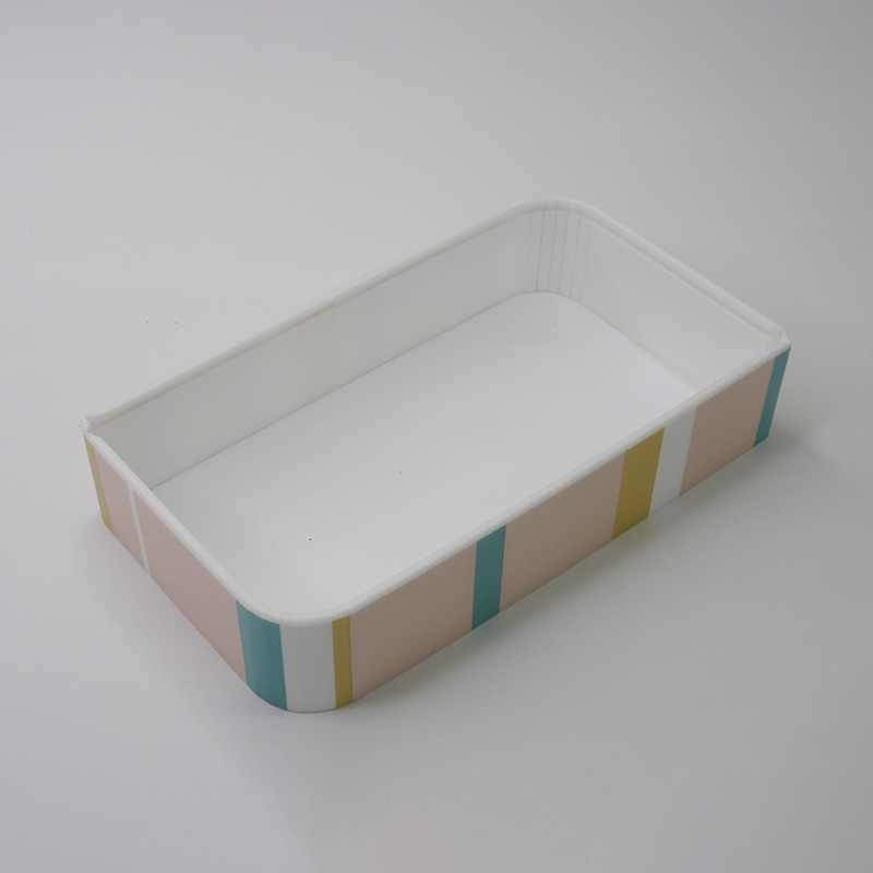 アクタ 弁当容器 ワン折 SPN 縁 70×37(45) プロバンス 50枚/束（ご注文単位8束）【直送品】