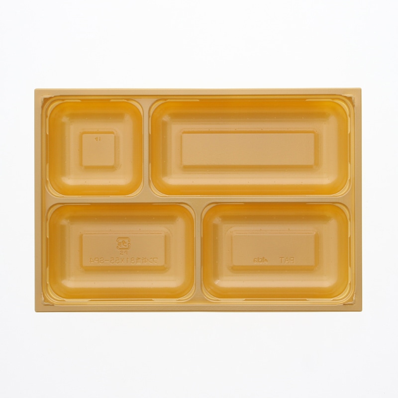 アクタ 弁当容器 ワン折重(ソコ) 81×55 SP-4 金 25枚/袋