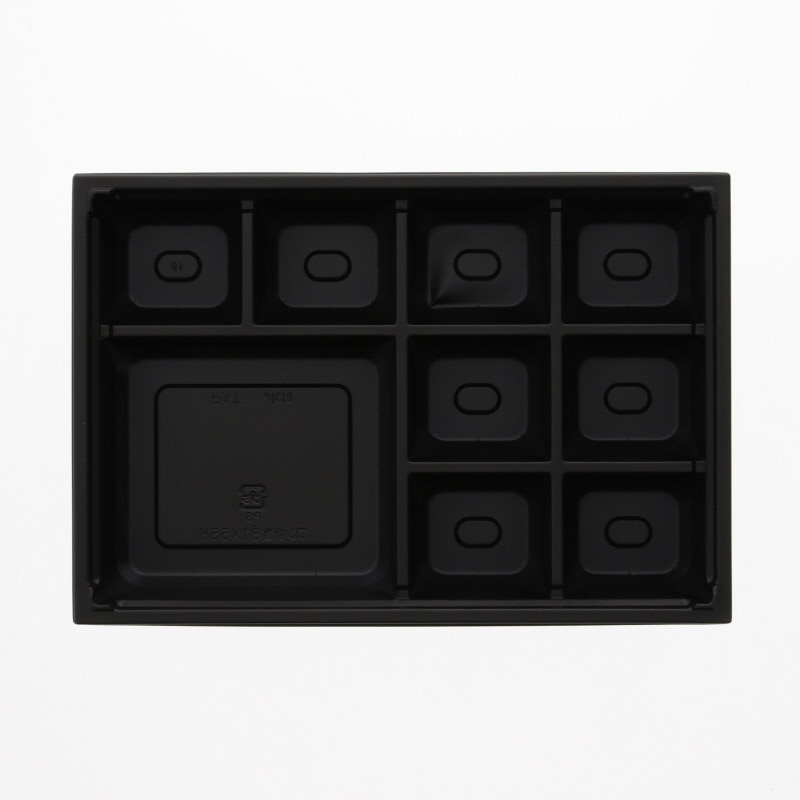 アクタ 弁当容器 ワン折重(ソコ) 81×55H 黒 25枚/袋