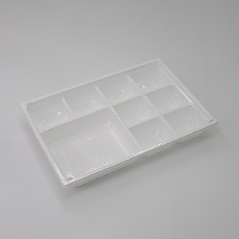 アクタ 弁当容器 ワン折重 底 81×55H ホワイト 25枚/束（ご注文単位8束）【直送品】