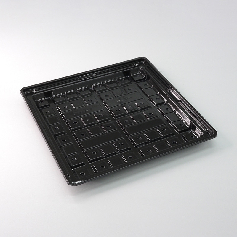 アクタ オードブル容器 D-Style ワン折 底 90×90D ブラック 25枚/束（ご注文単位16束）【直送品】