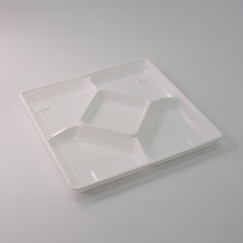 アクタ オードブル容器 D-Style ワン折 底 90×90G 一体型 ホワイト 25枚/束（ご注文単位16束）【直送品】