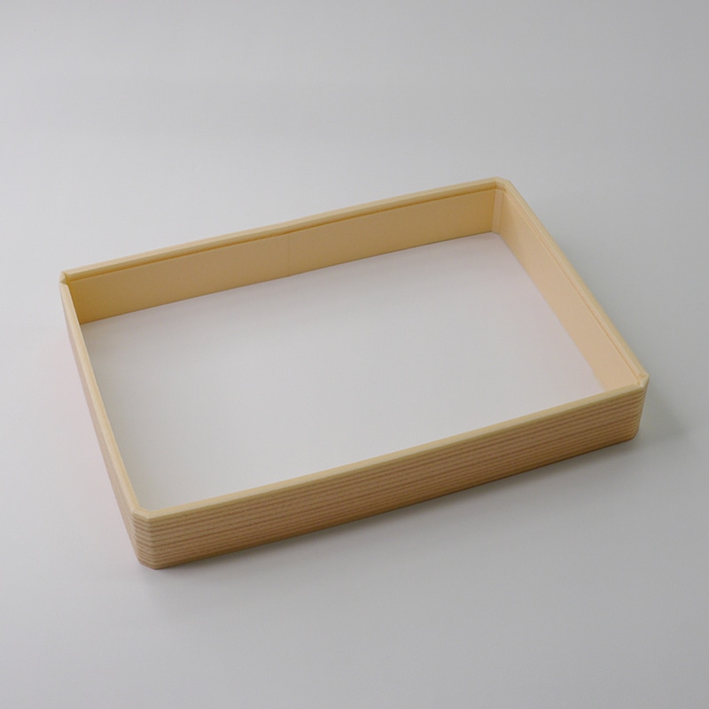 アクタ 弁当容器 ワン折 縁 90×60(38) 杉 50枚/束（ご注文単位8束）【直送品】