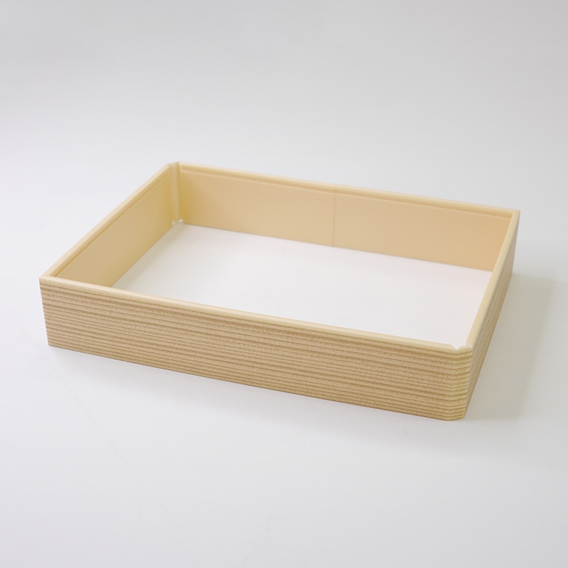 アクタ 弁当容器　ワン折重　縁 90×60（50） 杉 25枚/袋（ご注文単位8袋）【直送品】