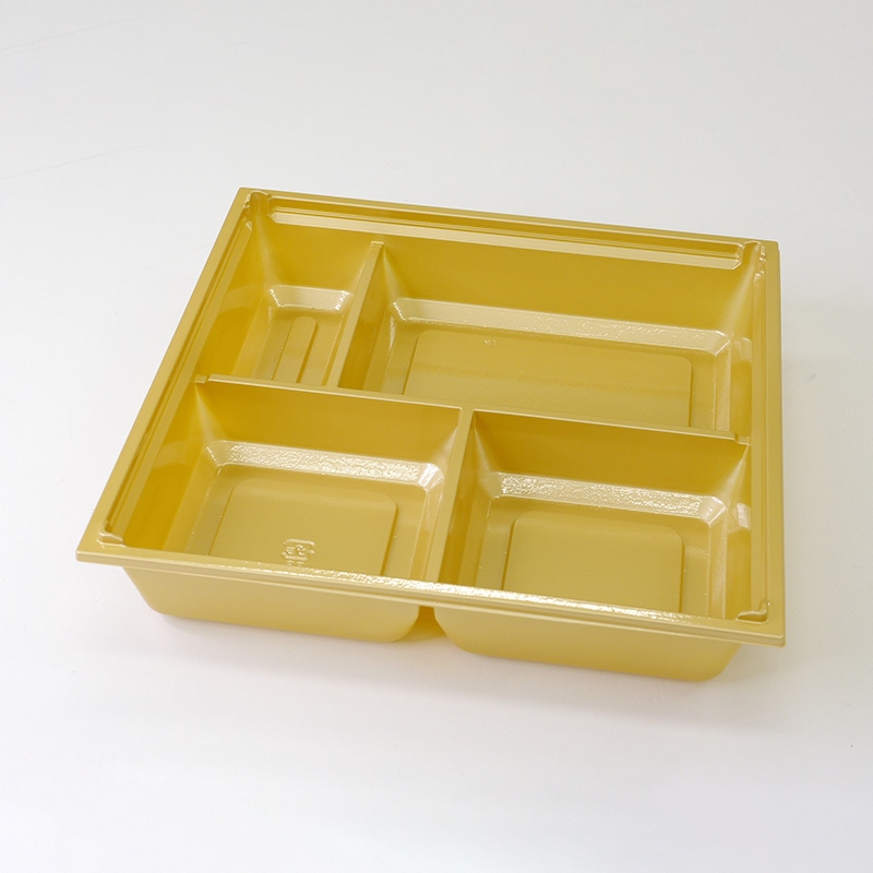 アクタ 弁当容器　ワン折重　底 70D　金底 金 25枚/袋（ご注文単位8袋）【直送品】