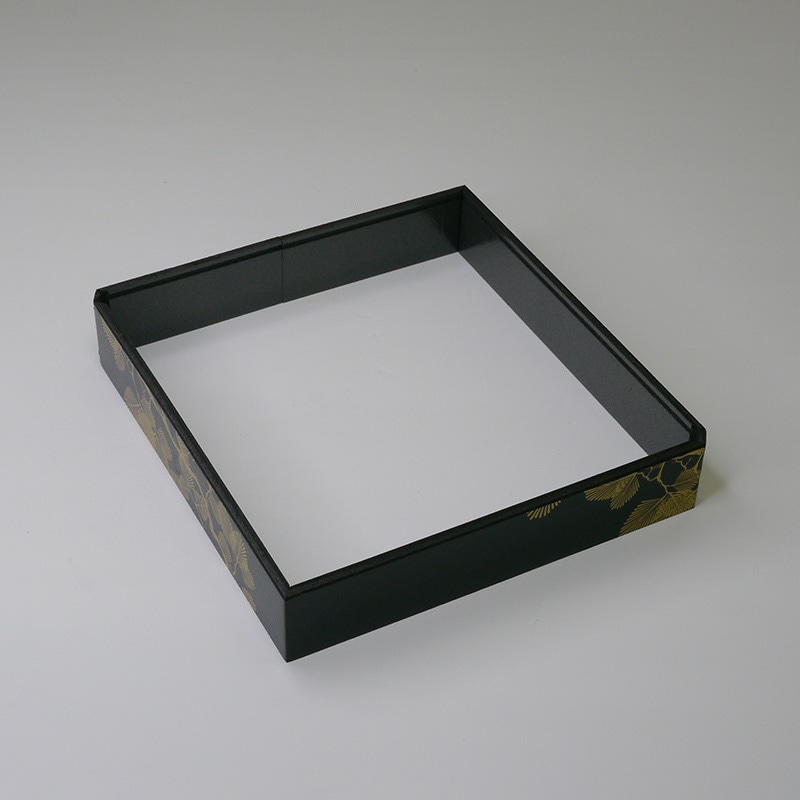 アクタ 弁当容器 ワン折重OKE 縁 70(40) 新琥珀松 25枚/束（ご注文単位8束）【直送品】