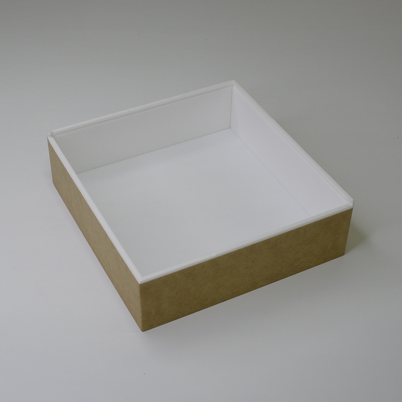 アクタ 弁当容器 ワン折重R 縁 70(60) クラフト 25枚/束（ご注文単位8束）【直送品】