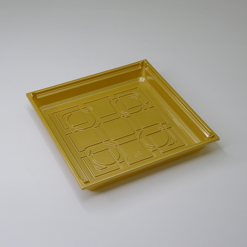 アクタ 弁当容器 ワン折重R 底 70-RA 金 25枚/束（ご注文単位8束）【直送品】