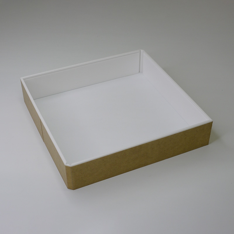 アクタ 弁当容器 ワン折重R 縁 90(60) クラフト 25枚/束（ご注文単位4束）【直送品】