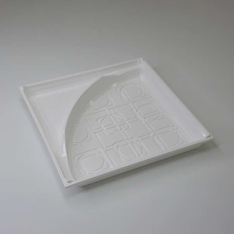 アクタ 弁当容器 ワン折重R 底 90-R230 ホワイト 25枚/束（ご注文単位4束）【直送品】