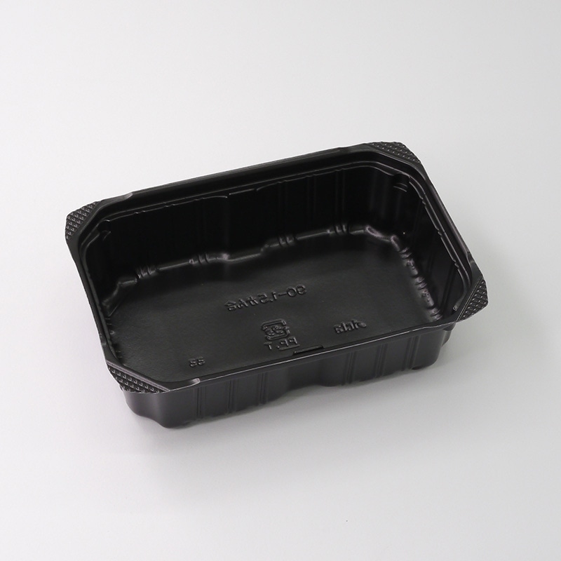 アクタ 弁当容器　ワン折重　カップ容器　かん合 90-1.5A 黒 100枚/袋（ご注文単位8袋）【直送品】