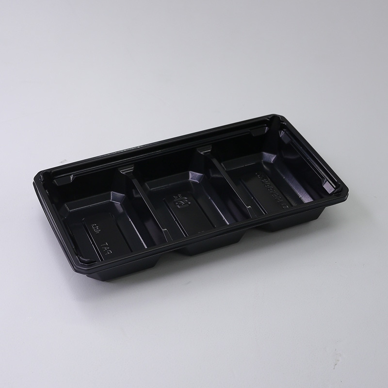 アクタ 弁当容器 ワン折 底 66×35 F-30(重) 黒 50枚/袋(ご注文単位8袋)【直送品】