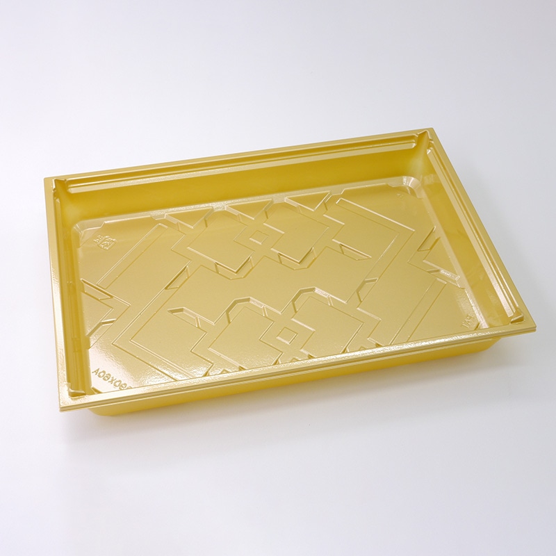 アクタ 弁当容器　ワン折重　底 90×60A 金 25枚/袋（ご注文単位8袋）【直送品】