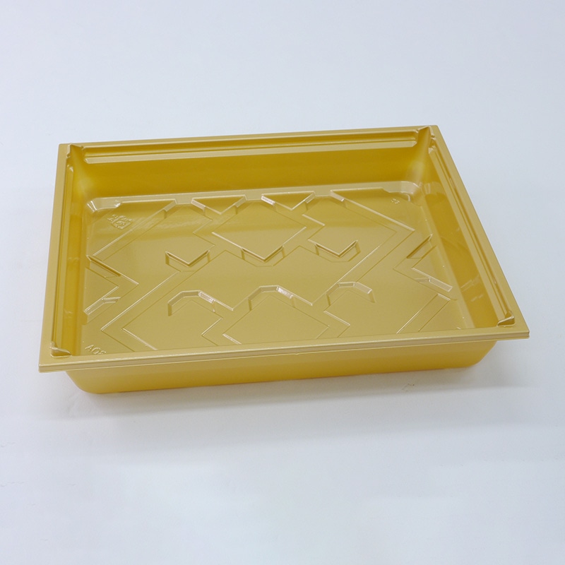 アクタ 弁当容器　ワン折重　底 76×60A 金 25枚/袋（ご注文単位8袋）【直送品】