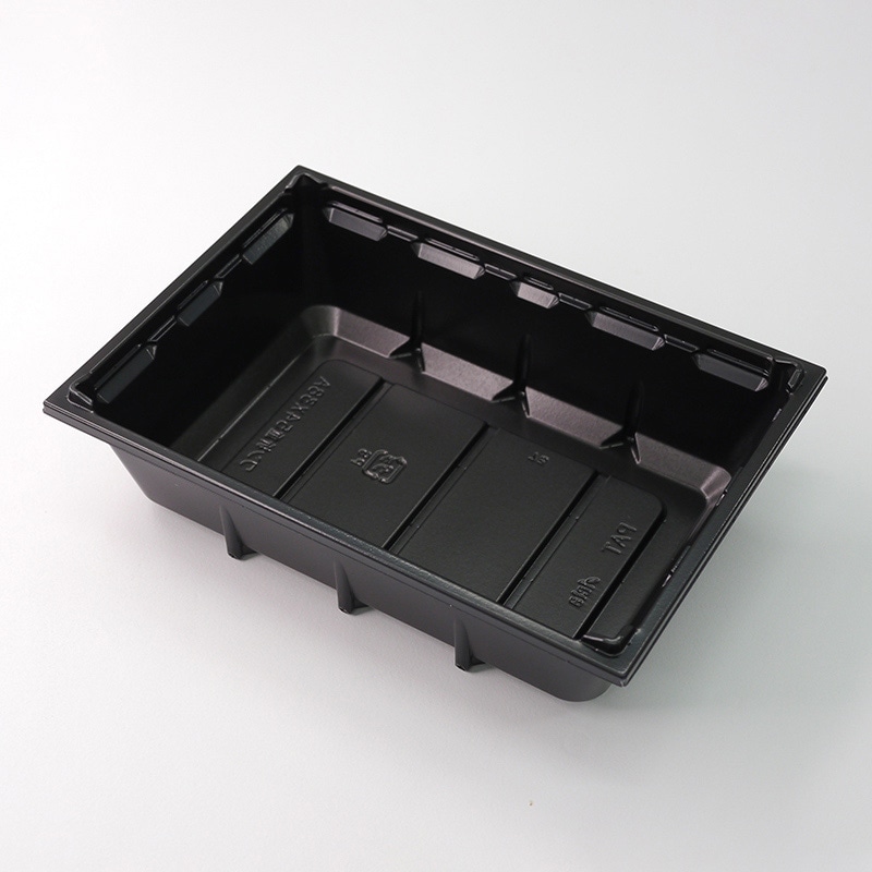 アクタ 弁当容器　ワン折重　底 54×38A 黒焼杉 50個/袋（ご注文単位8袋）【直送品】