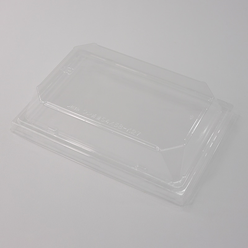アクタ 弁当容器　ワン折重　K27蓋 54×38-K27蓋 透明 50個/袋（ご注文単位8袋）【直送品】