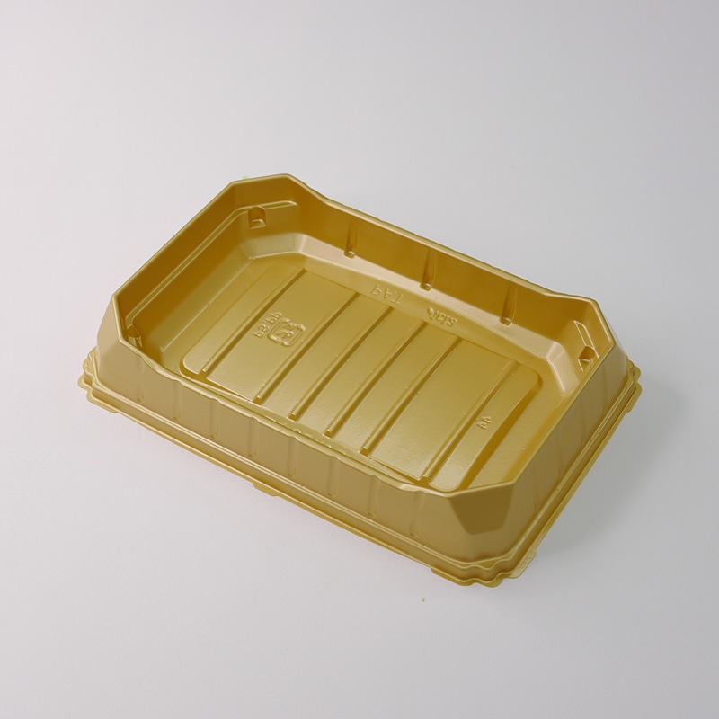 アクタ 弁当容器　ワン折重　中皿 54×38 金 50個/袋（ご注文単位8袋）【直送品】