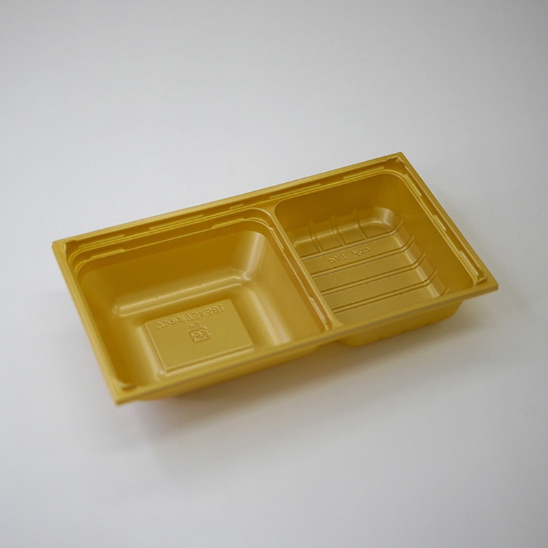 アクタ 弁当容器 ワン折重 底 73×38I 金 50枚/束（ご注文単位8束）【直送品】