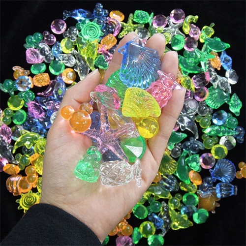 キッシーズ ジュエルアイス 蛍光クリア スタンダードミックス 1kg 約240個入 KISJI62649 1袋(ご注文単位1袋)【直送品】