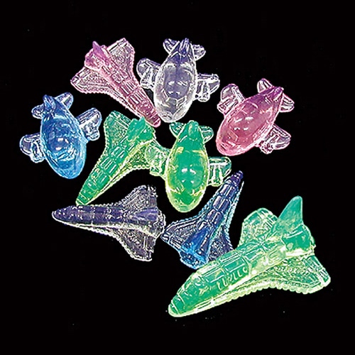 キッシーズ ジュエルアイス 蛍光クリア 飛行機 1kg 約260個入 KISJI62656 1袋(ご注文単位1袋)【直送品】