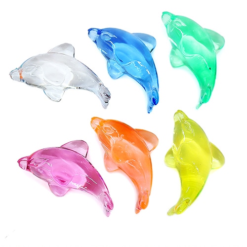 キッシーズ ジュエルアイス 蛍光クリア ドルフィン 1kg 約130個入 KISJI62659 1袋(ご注文単位1袋)【直送品】