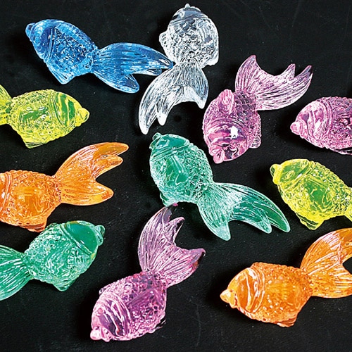 キッシーズ ジュエルアイス 蛍光クリア 金魚 1kg 約120個入 KISJI62665 1袋(ご注文単位1袋)【直送品】
