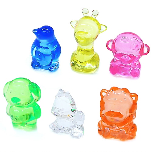 キッシーズ ジュエルアイス 蛍光クリア アニマルランド 1kg 約140個入 KISJI62666 1袋(ご注文単位1袋)【直送品】