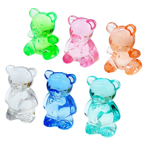 キッシーズ ジュエルアイス 蛍光クリア ベア 1kg 約200個入 KISJI62667 1袋(ご注文単位1袋)【直送品】