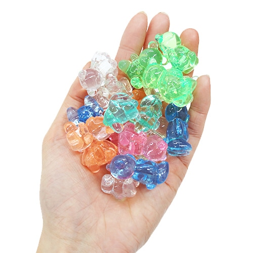 キッシーズ ジュエルアイス 蛍光クリア ベア 1kg 約200個入 KISJI62667 1袋(ご注文単位1袋)【直送品】