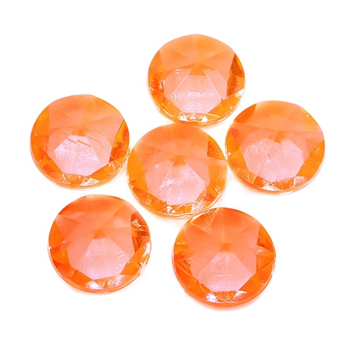 キッシーズ ジュエルアイス　ダイヤモンド　蛍光クリア 1kg　約250個入 オレンジ　KISJI62688 1袋（ご注文単位1袋）【直送品】