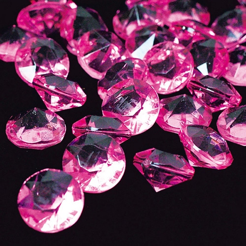 キッシーズ ジュエルアイス ダイヤモンド 蛍光クリア 1kg 約250個入 ピンク KISJI62690 1袋(ご注文単位1袋)【直送品】