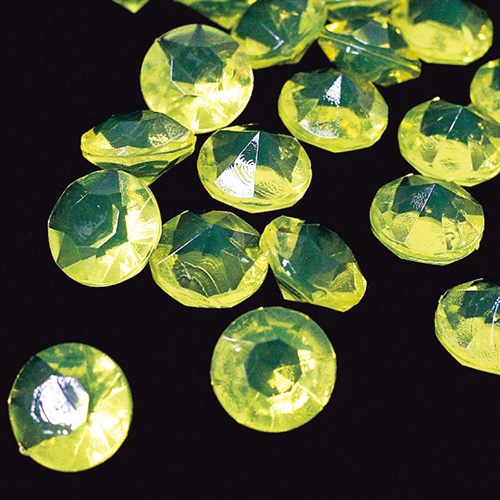 キッシーズ ジュエルアイス ダイヤモンド 蛍光クリア 1kg 約250個入 イエロー KISJI62692 1袋(ご注文単位1袋)【直送品】
