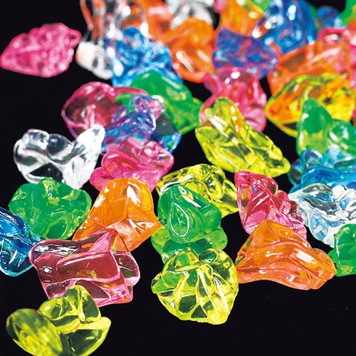 キッシーズ ジュエルアイス ロック 蛍光クリア ミックス 1kg 約250個入 KISJI62696 1袋(ご注文単位1袋)【直送品】