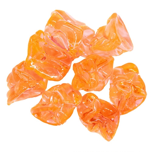 キッシーズ ジュエルアイス　ロック　蛍光クリア 1kg　約250個入 オレンジ　KISJI62697 1袋（ご注文単位1袋）【直送品】