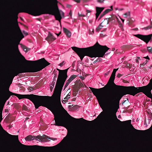 キッシーズ ジュエルアイス ロック 蛍光クリア 1kg 約250個入 ピンク KISJI62699 1袋(ご注文単位1袋)【直送品】