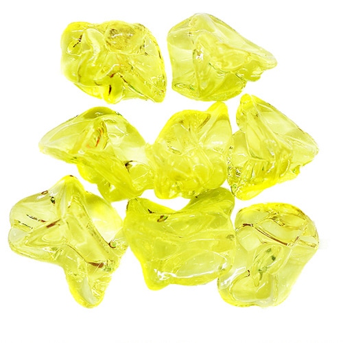 キッシーズ ジュエルアイス　ロック　蛍光クリア 1kg　約250個入 イエロー　KISJI62701 1袋（ご注文単位1袋）【直送品】