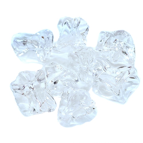 キッシーズ ジュエルアイス　ロック　蛍光クリア 1kg　約250個入 透明　KISJI62702 1袋（ご注文単位1袋）【直送品】