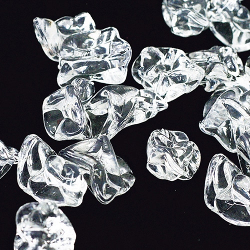 キッシーズ ジュエルアイス ロック 蛍光クリア 1kg 約250個入 透明 KISJI62702 1袋(ご注文単位1袋)【直送品】