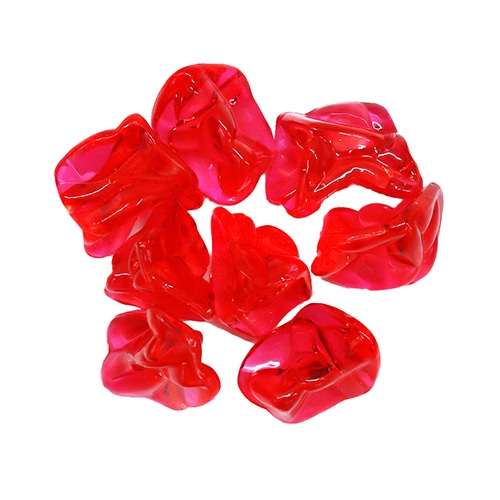 キッシーズ ジュエルアイス　ロック　蛍光クリア 1kg　約250個入 レッド　KISJI62703 1袋（ご注文単位1袋）【直送品】