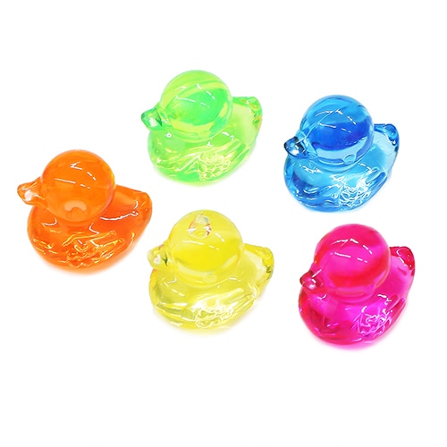 キッシーズ ジュエルアイス 蛍光クリア アヒルちゃん 約130個 KISJI63944 1袋(ご注文単位1袋)【直送品】