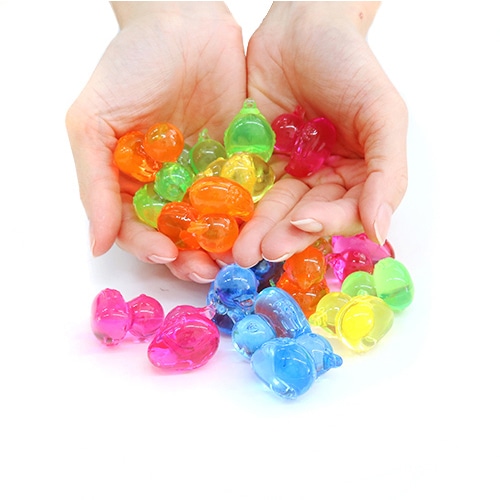 キッシーズ ジュエルアイス 蛍光クリア アヒルちゃん 約130個 KISJI63944 1袋(ご注文単位1袋)【直送品】