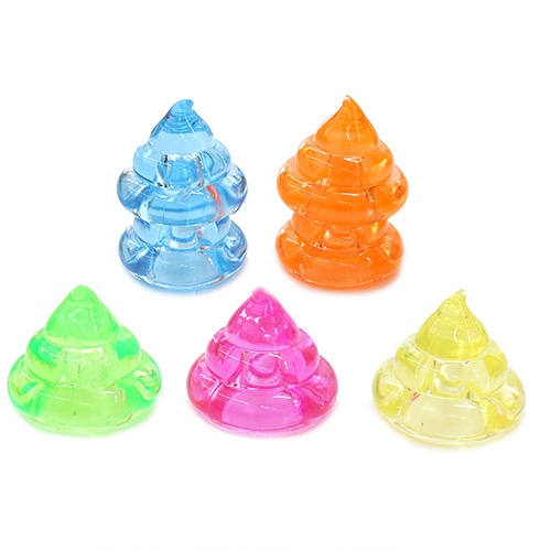 キッシーズ ジュエルアイス 蛍光クリア うんちくん 約220個 KISJI63945 1袋(ご注文単位1袋)【直送品】