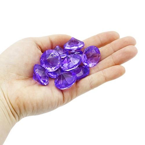 キッシーズ ジュエルアイス ダイヤモンド 蛍光クリア 1kg 約300個入 パープル KISJI64166 1袋(ご注文単位1袋)【直送品】