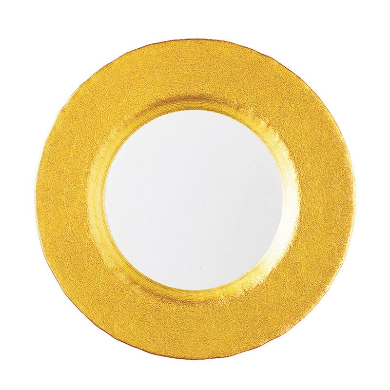 ミヤザキ食器 エムスタイル マラケシュ リムプレート 22.5cm ゴールド MR2201GD 1個（ご注文単位4個）【直送品】