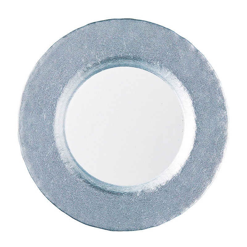 ミヤザキ食器 エムスタイル マラケシュ リムプレート 28cm シルバー MR2801SL 1個(ご注文単位2個)【直送品】