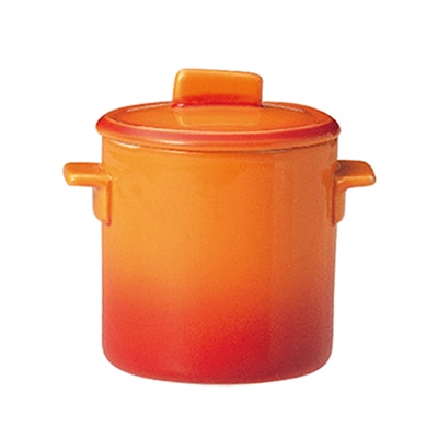 ミヤザキ食器 エムスタイル ソレイユ 蓋付きカップ SS オレンジ SO4808OR 1個（ご注文単位12個）【直送品】