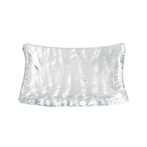 ミヤザキ食器 アクサム ポルカ レクタンギュラーディッシュ クリア PO0409CL 1個（ご注文単位6個）【直送品】