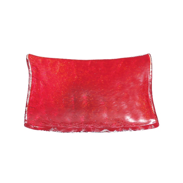 ミヤザキ食器 アクサム ポルカ レクタンギュラーディッシュ レッド PO0409RD 1個（ご注文単位6個）【直送品】